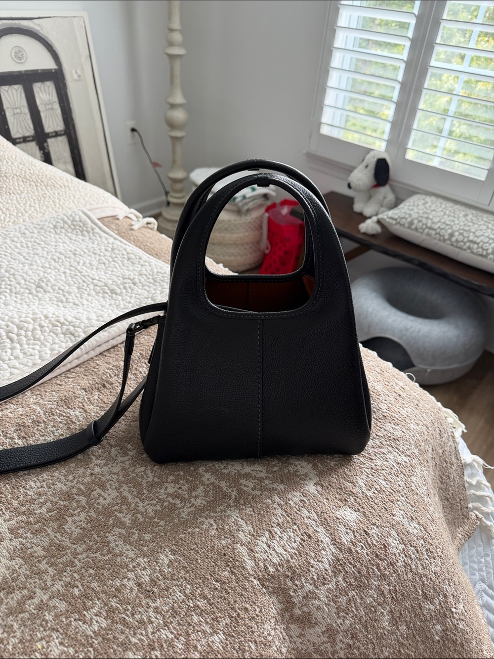 Coach Black Leather Mini Tote with Removable Strap - Women Bags